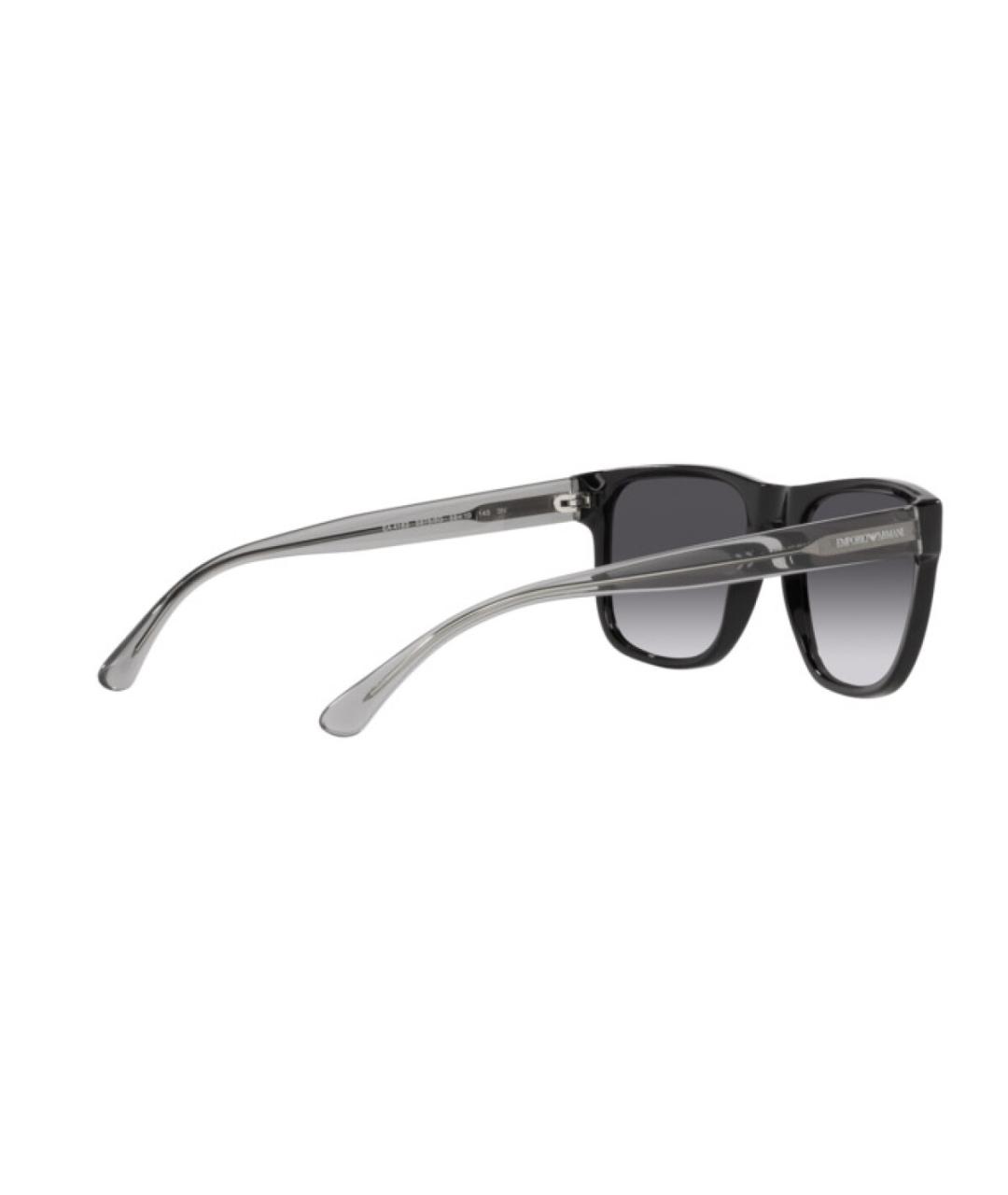 EMPORIO ARMANI Черные пластиковые солнцезащитные очки, фото 6