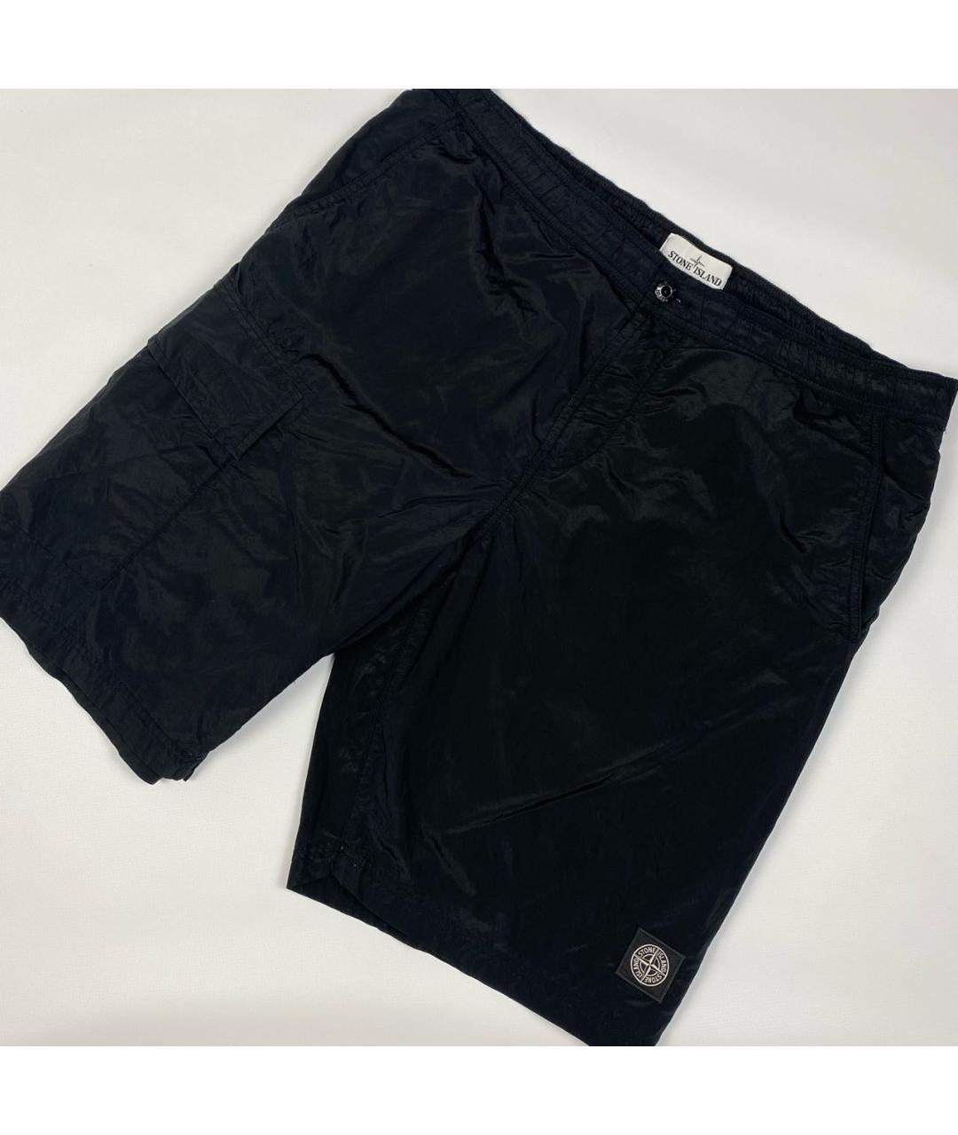 STONE ISLAND Черные шорты, фото 2
