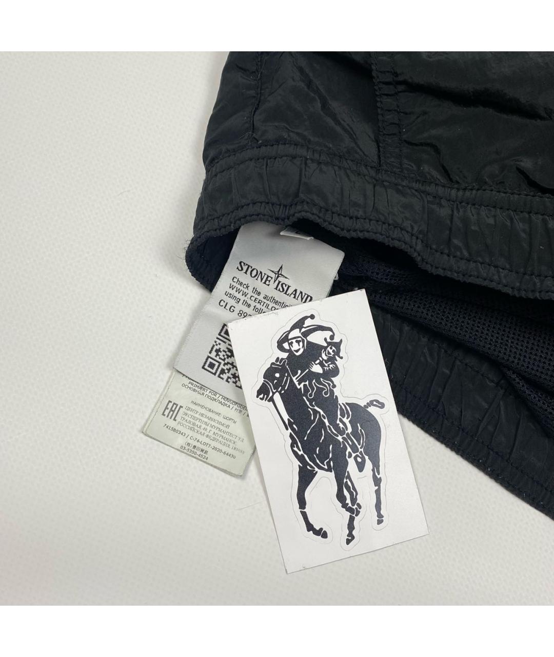 STONE ISLAND Черные шорты, фото 5