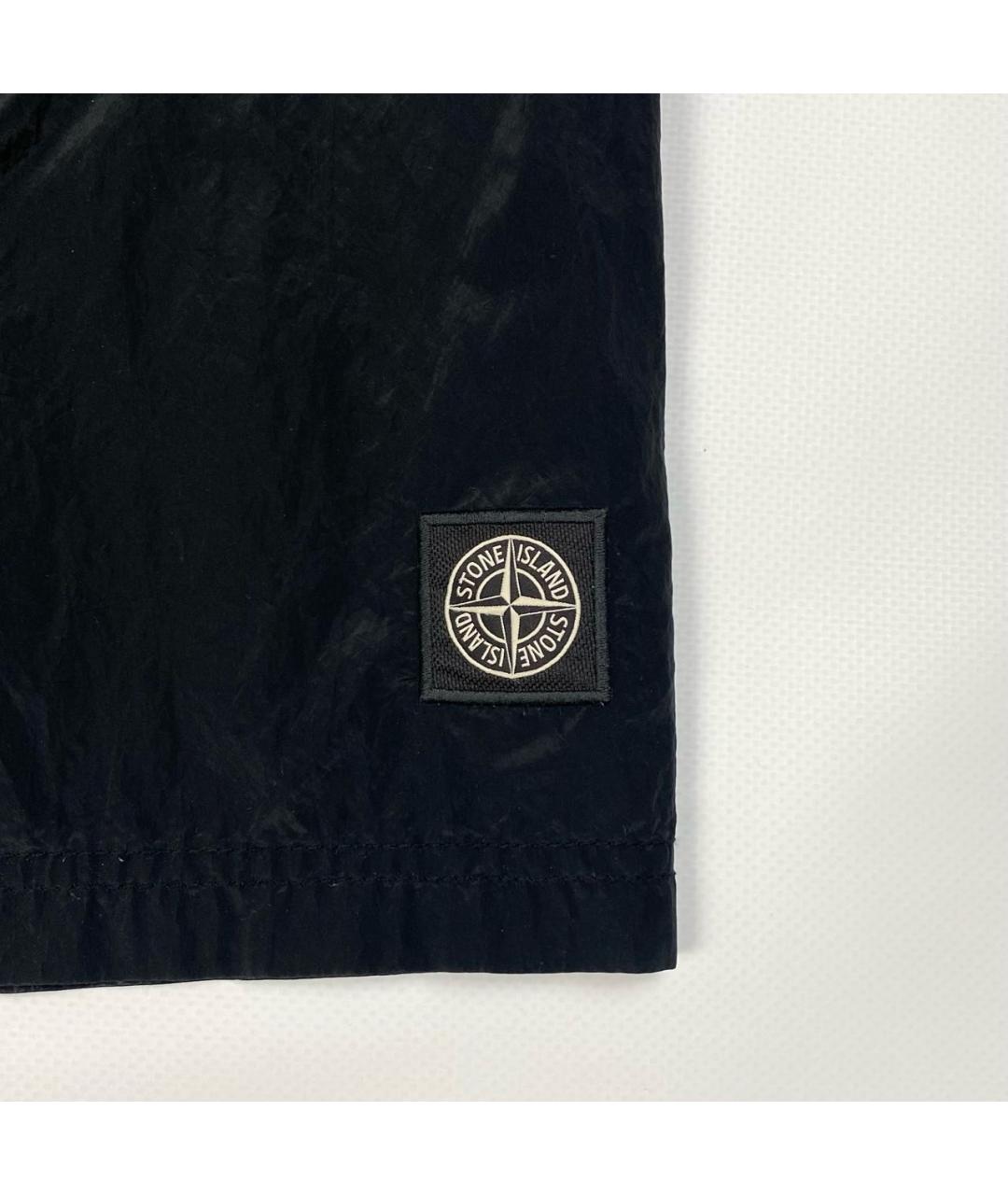 STONE ISLAND Черные шорты, фото 4