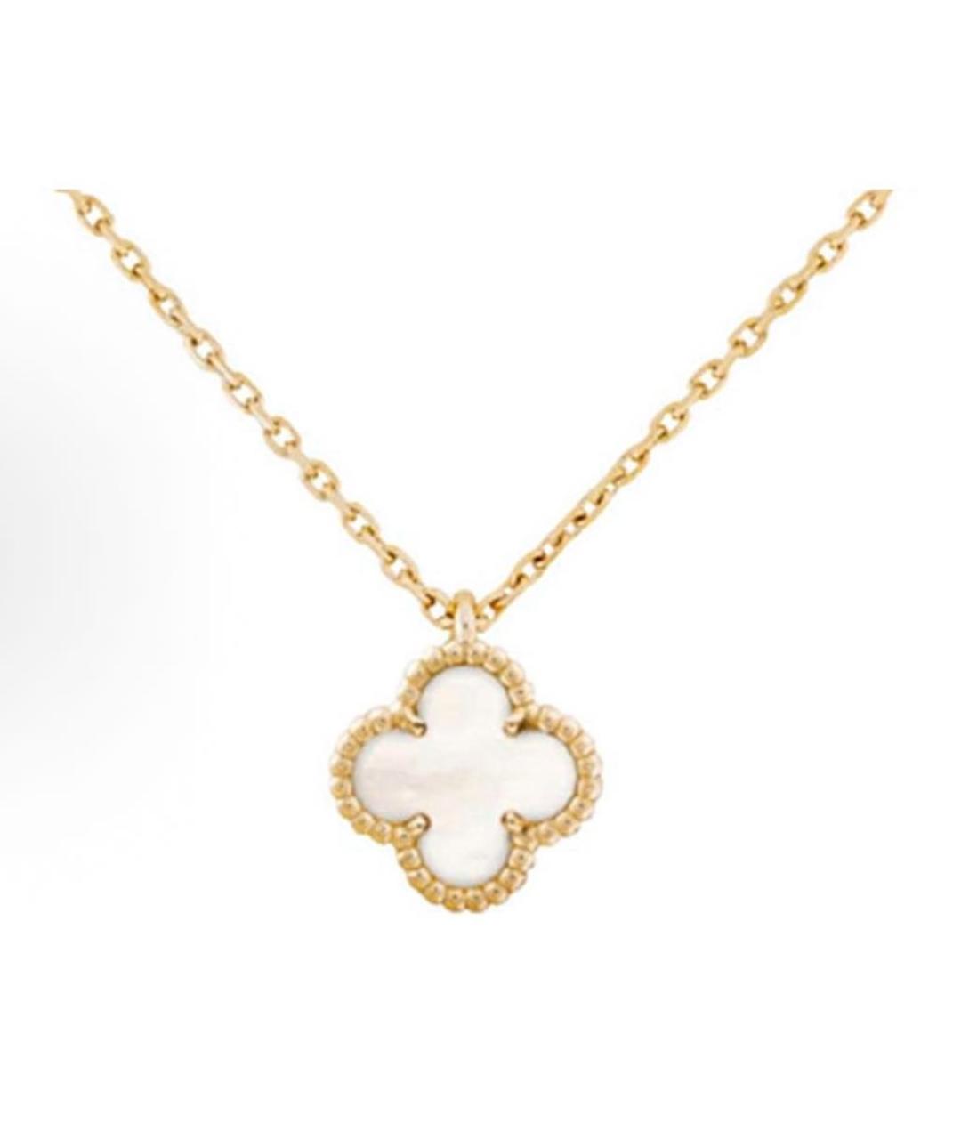 VAN CLEEF & ARPELS Белая подвеска из желтого золота, фото 3