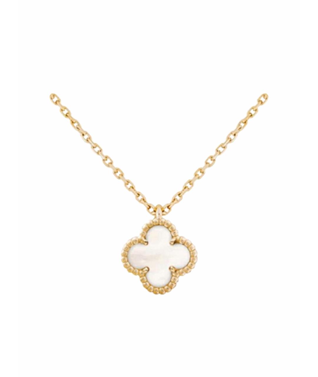 VAN CLEEF & ARPELS Белая подвеска из желтого золота, фото 1