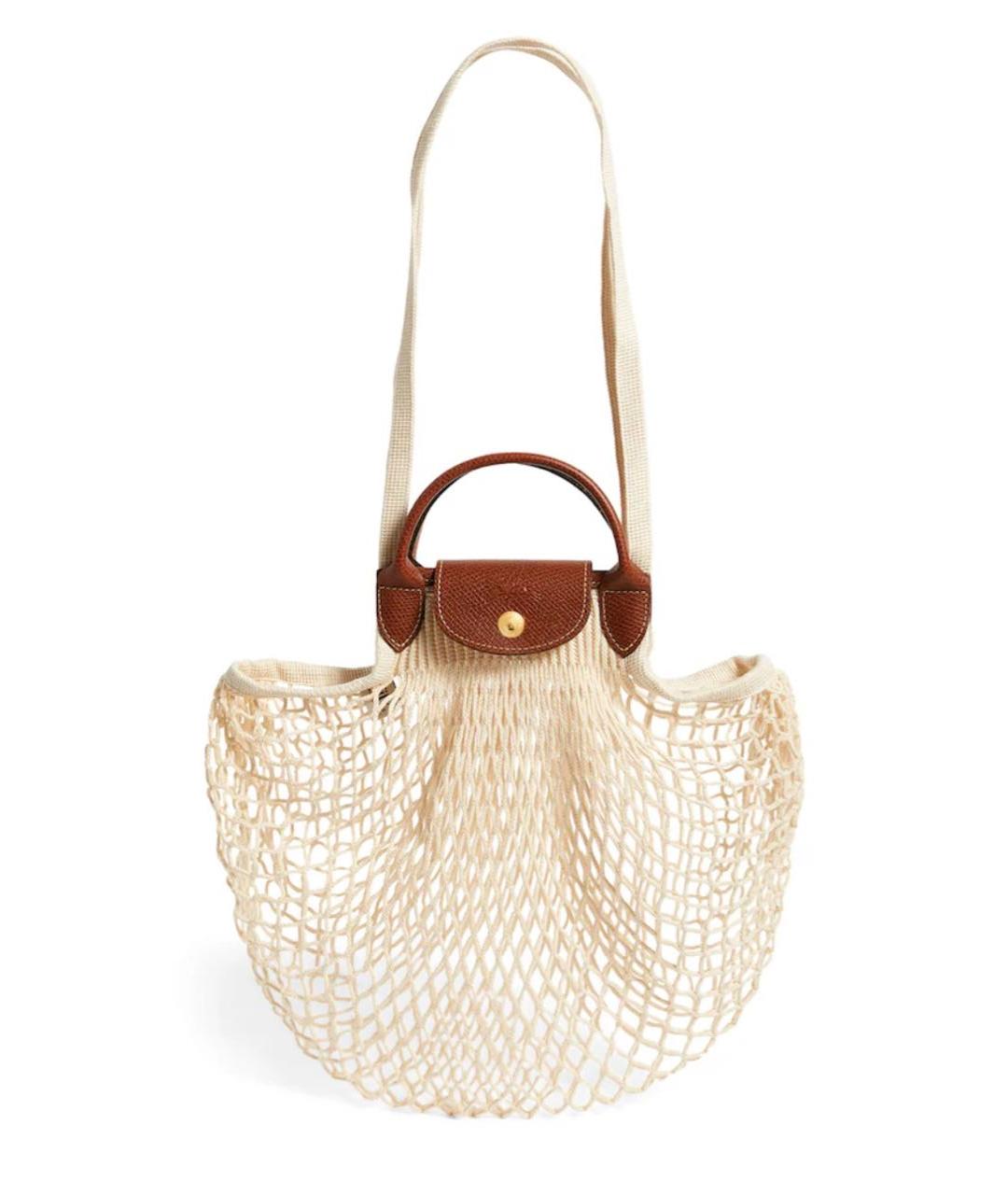 LONGCHAMP Бежевая хлопковая пляжная сумка, фото 1