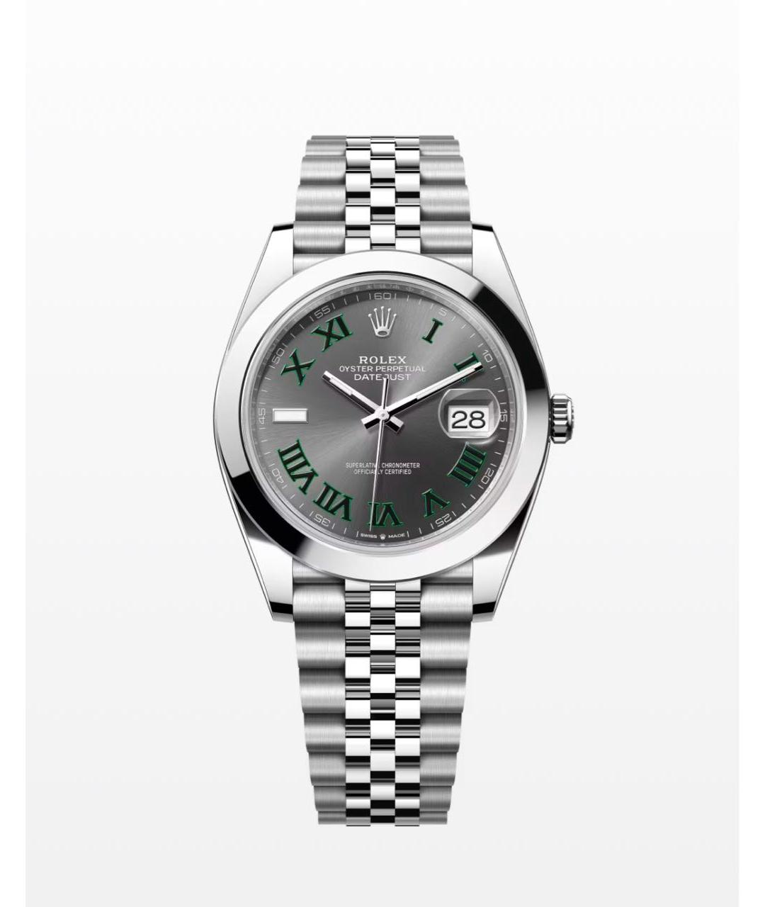 ROLEX Антрацитовые металлические часы, фото 3