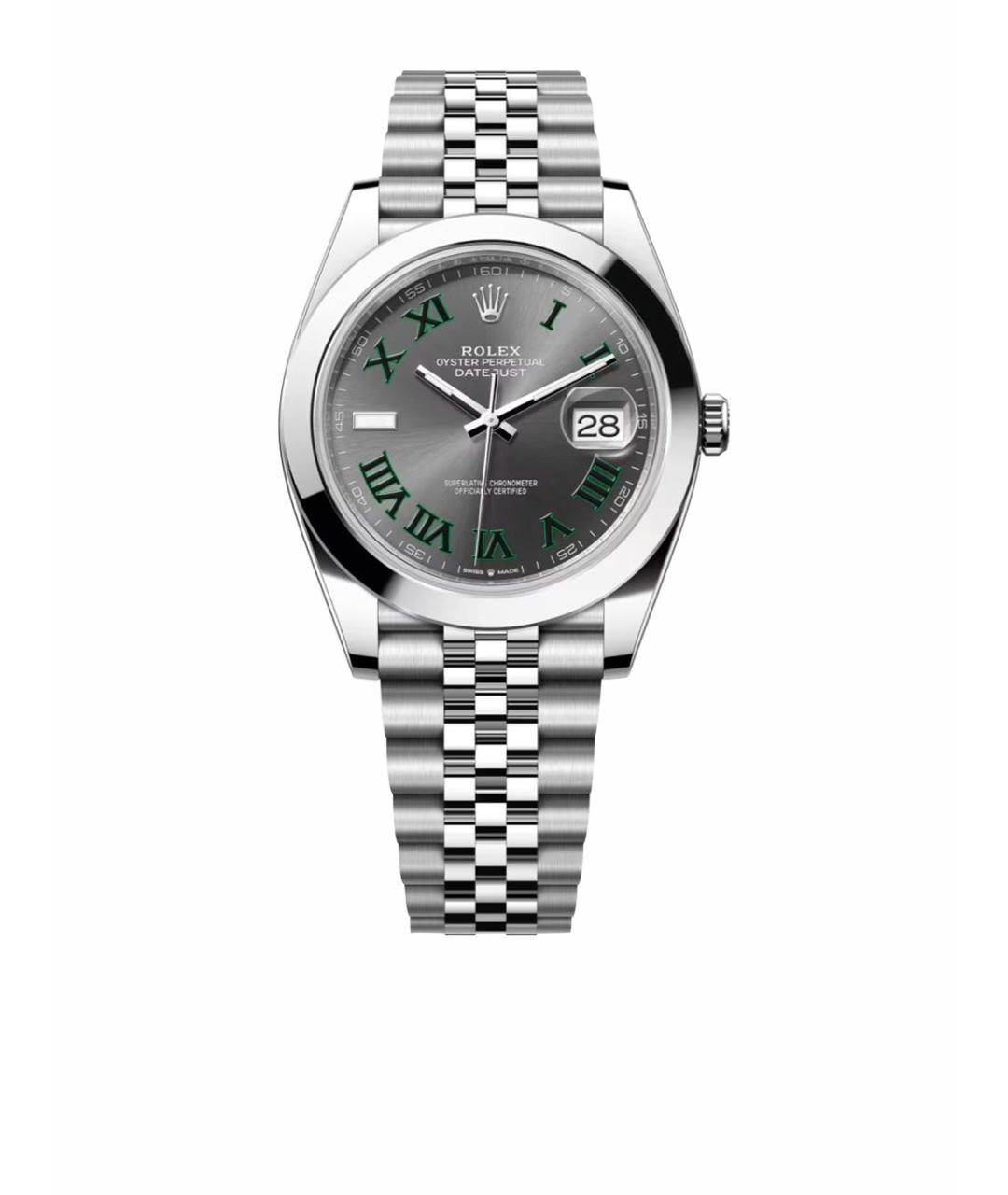 ROLEX Антрацитовые металлические часы, фото 1