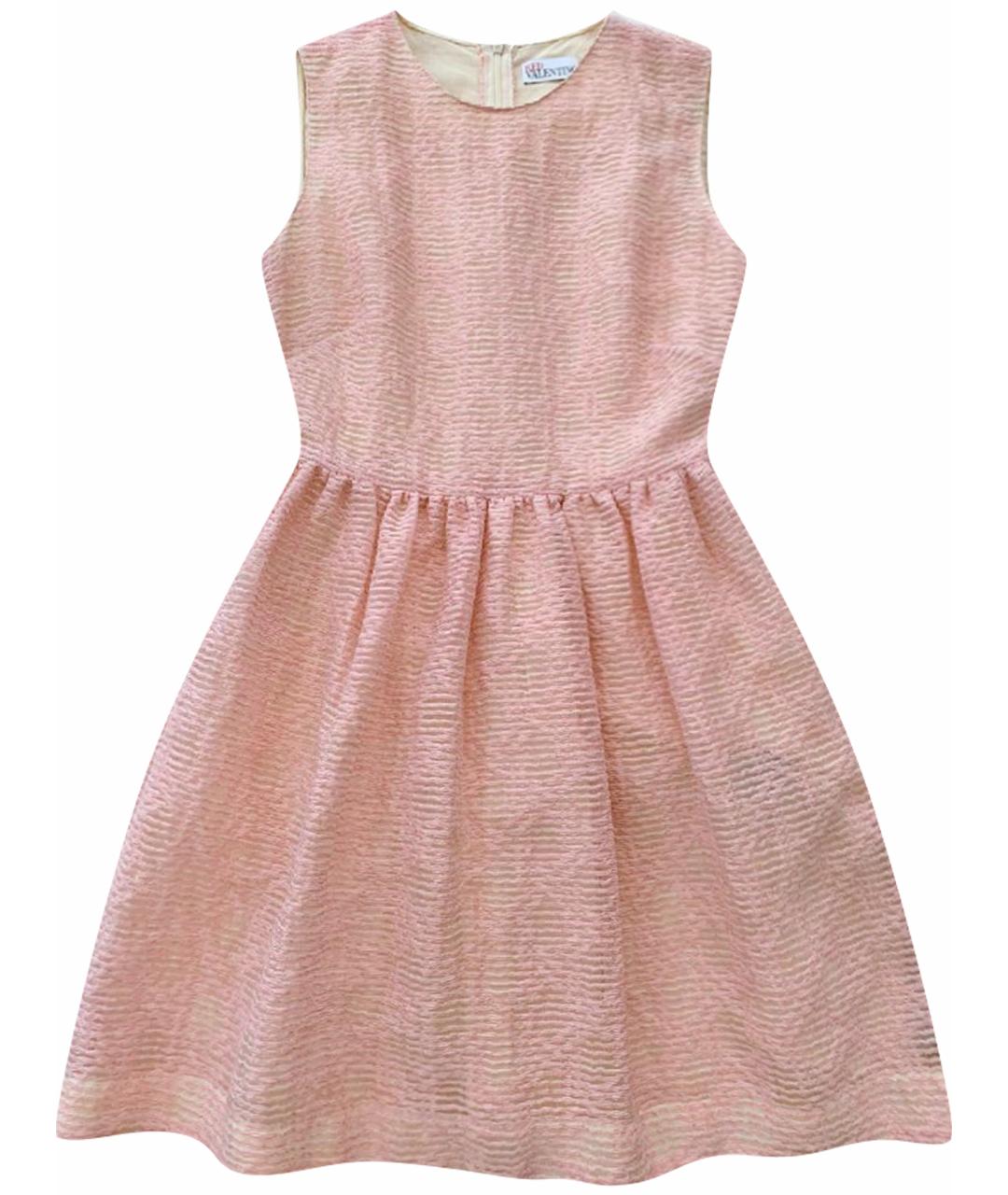 RED VALENTINO Розовое хлопковое повседневное платье, фото 1