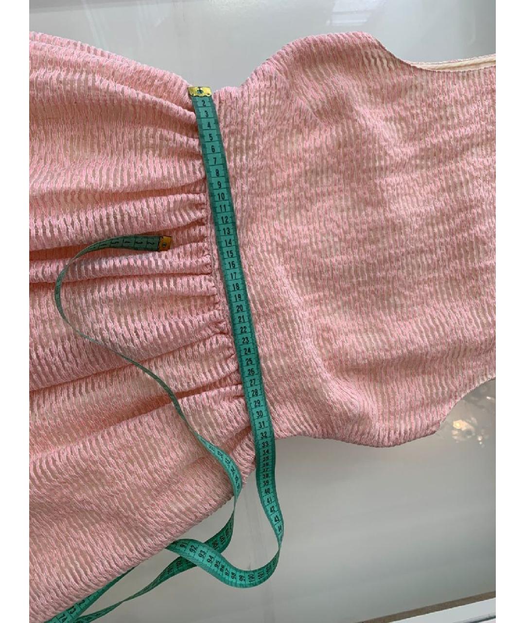RED VALENTINO Розовое хлопковое повседневное платье, фото 8