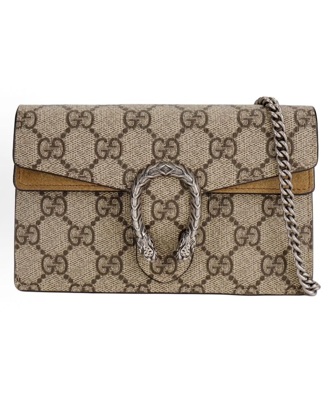 GUCCI Бежевая тканевая сумка через плечо, фото 1