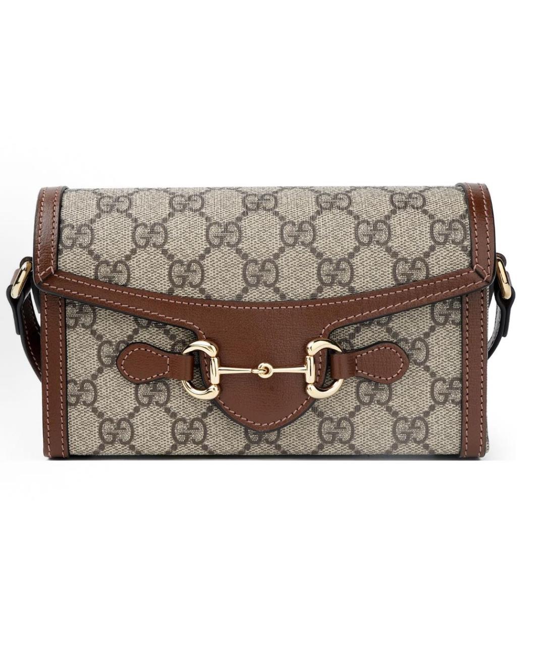 GUCCI Бежевая тканевая сумка через плечо, фото 6