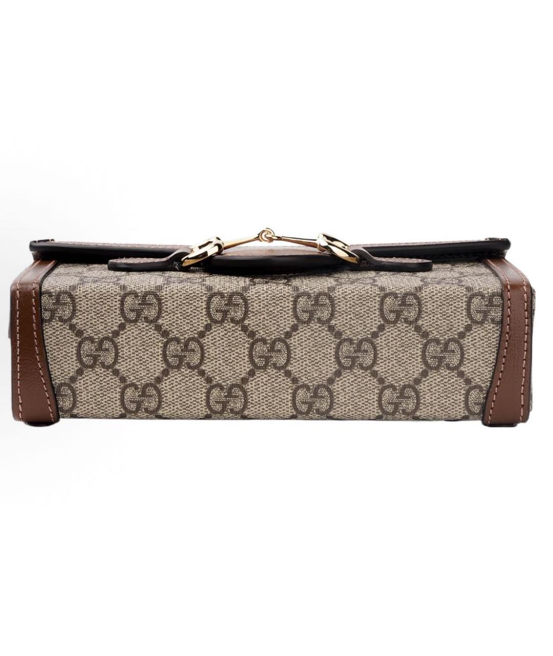 GUCCI Бежевая тканевая сумка через плечо, фото 3