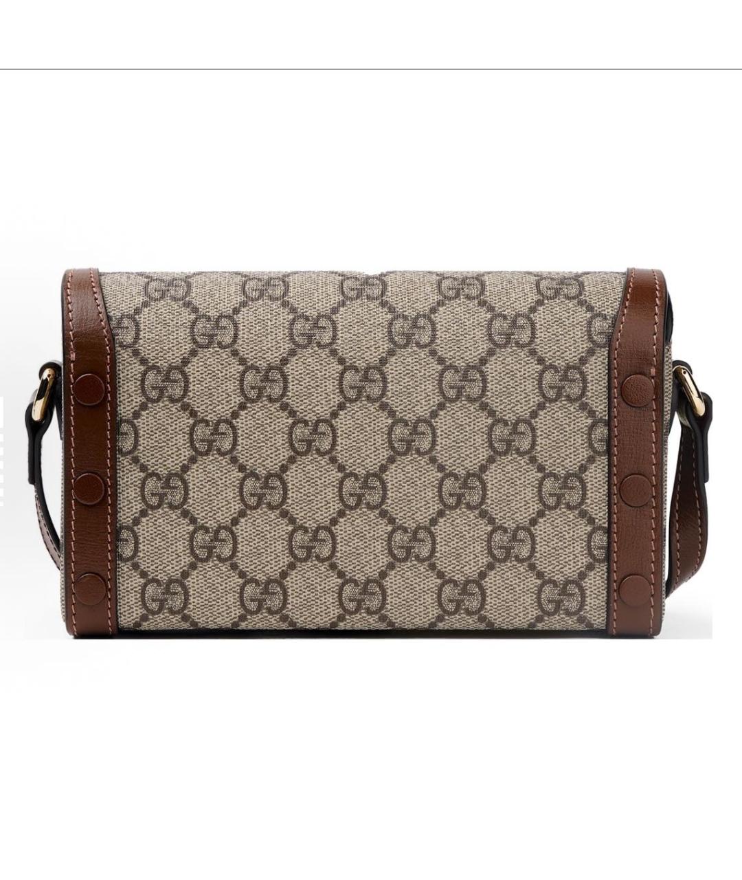 GUCCI Бежевая тканевая сумка через плечо, фото 2
