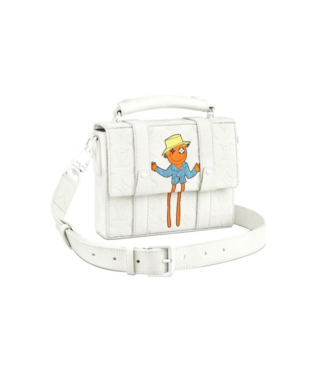 LOUIS VUITTON Белая кожаная сумка с короткими ручками, фото 1