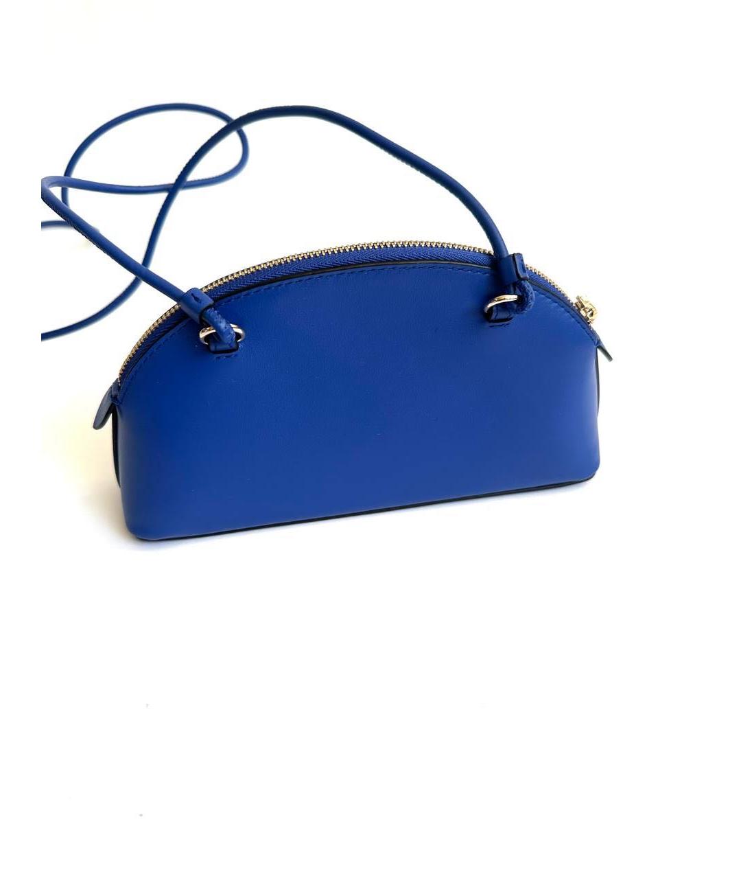 FURLA Синяя кожаная сумка через плечо, фото 4