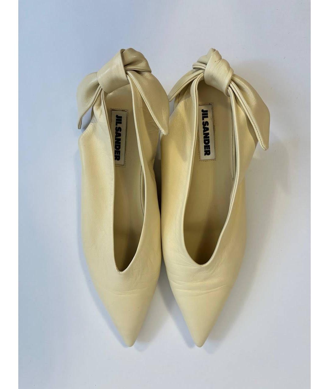 JIL SANDER Кожаные балетки, фото 3