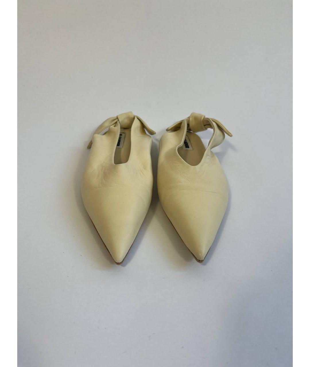 JIL SANDER Кожаные балетки, фото 5