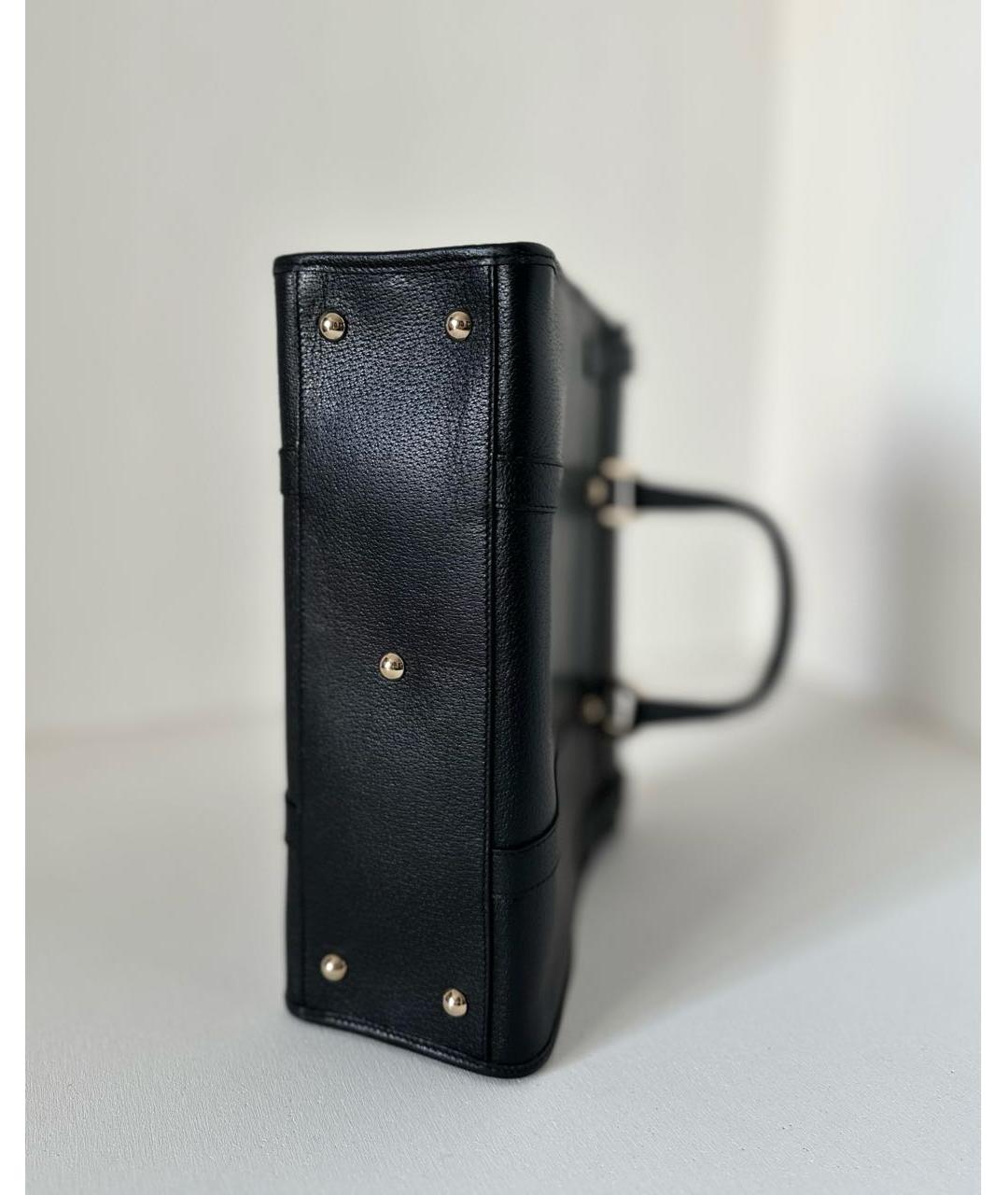 GUCCI Черная кожаная сумка с короткими ручками, фото 3