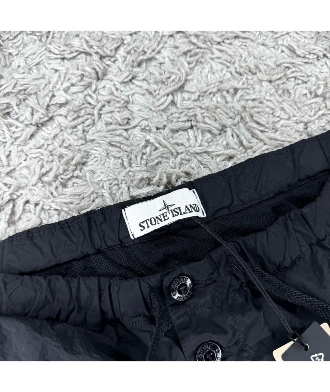 STONE ISLAND Черные шорты, фото 4