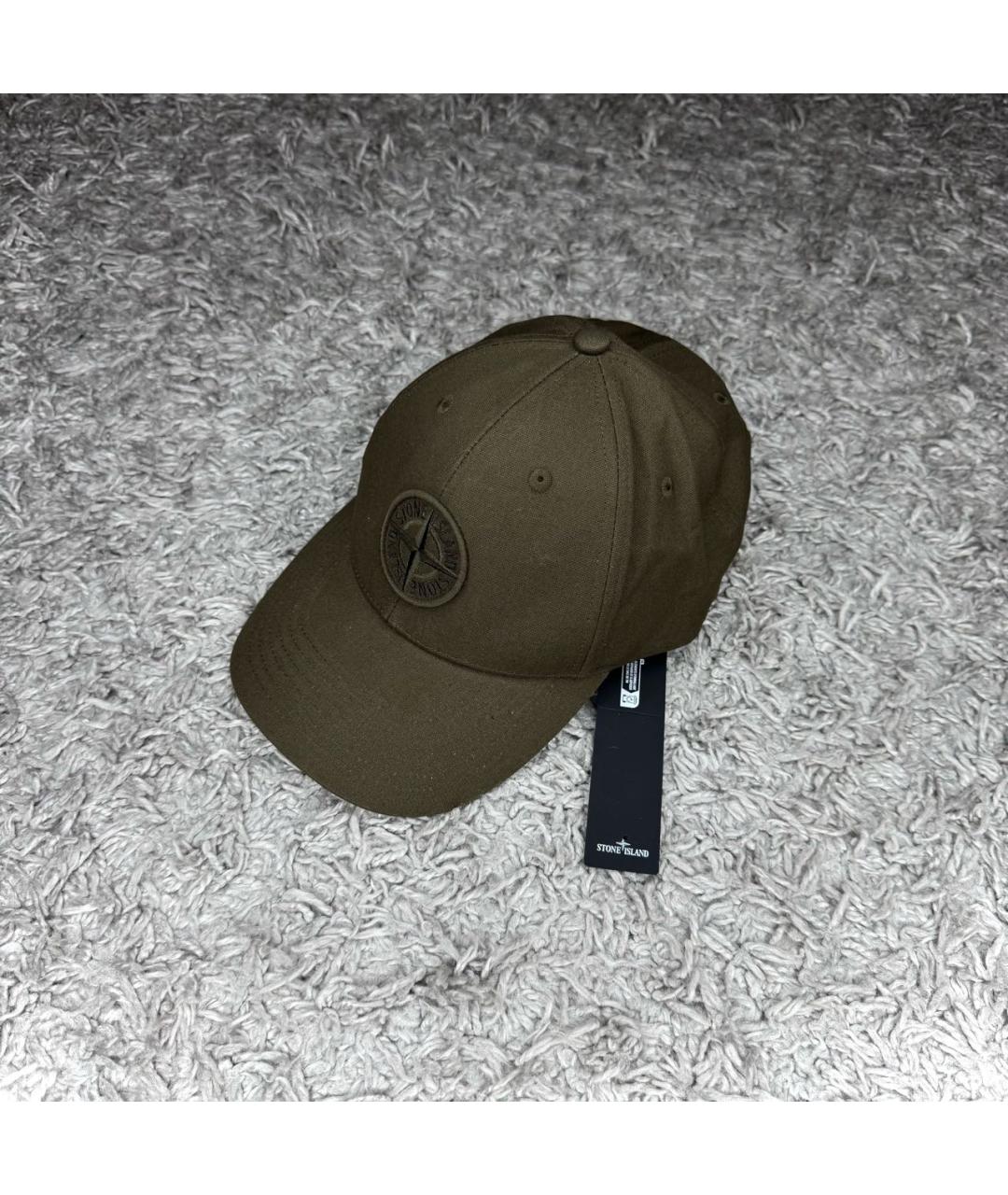 STONE ISLAND Коричневая хлопковая кепка/бейсболка, фото 6