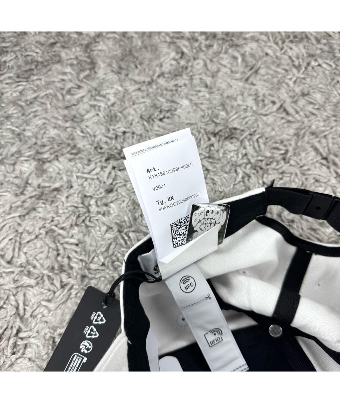 STONE ISLAND Белая хлопковая кепка/бейсболка, фото 6