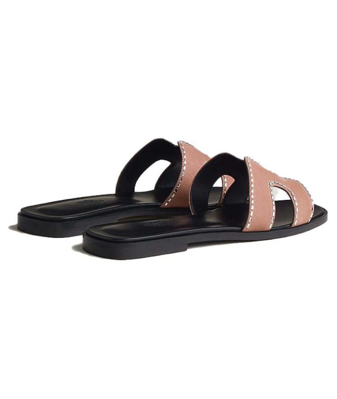 HERMES Черные сандалии, фото 5