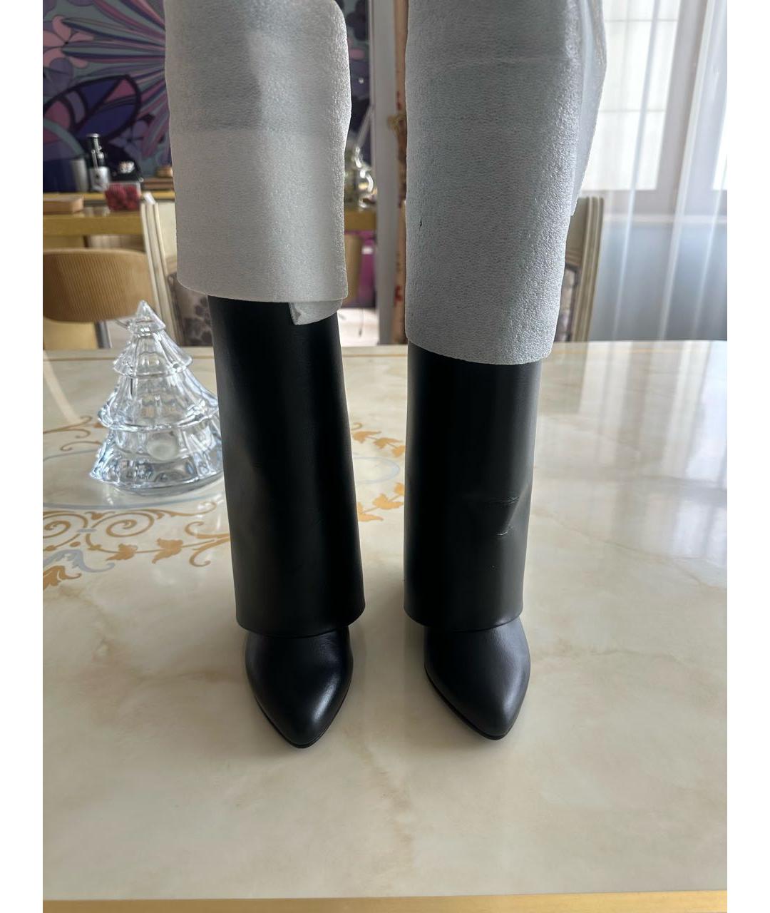 GIVENCHY Черные кожаные сапоги, фото 2