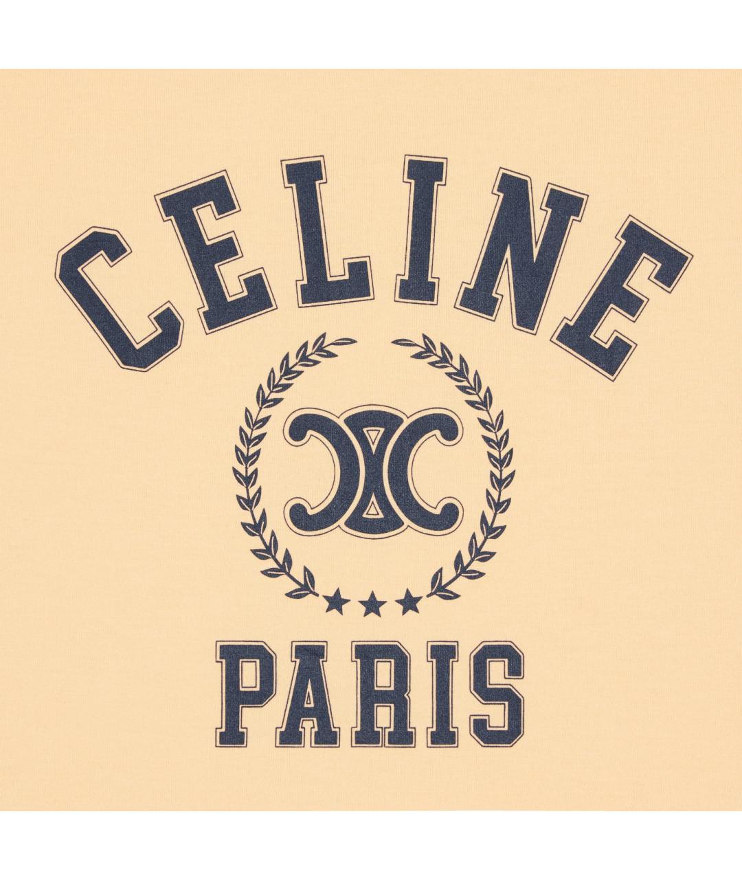 CELINE Желтая майка, фото 4