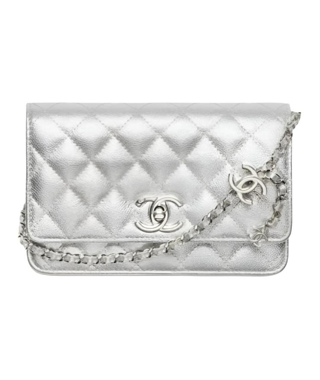 CHANEL Серебряная сумка через плечо, фото 1