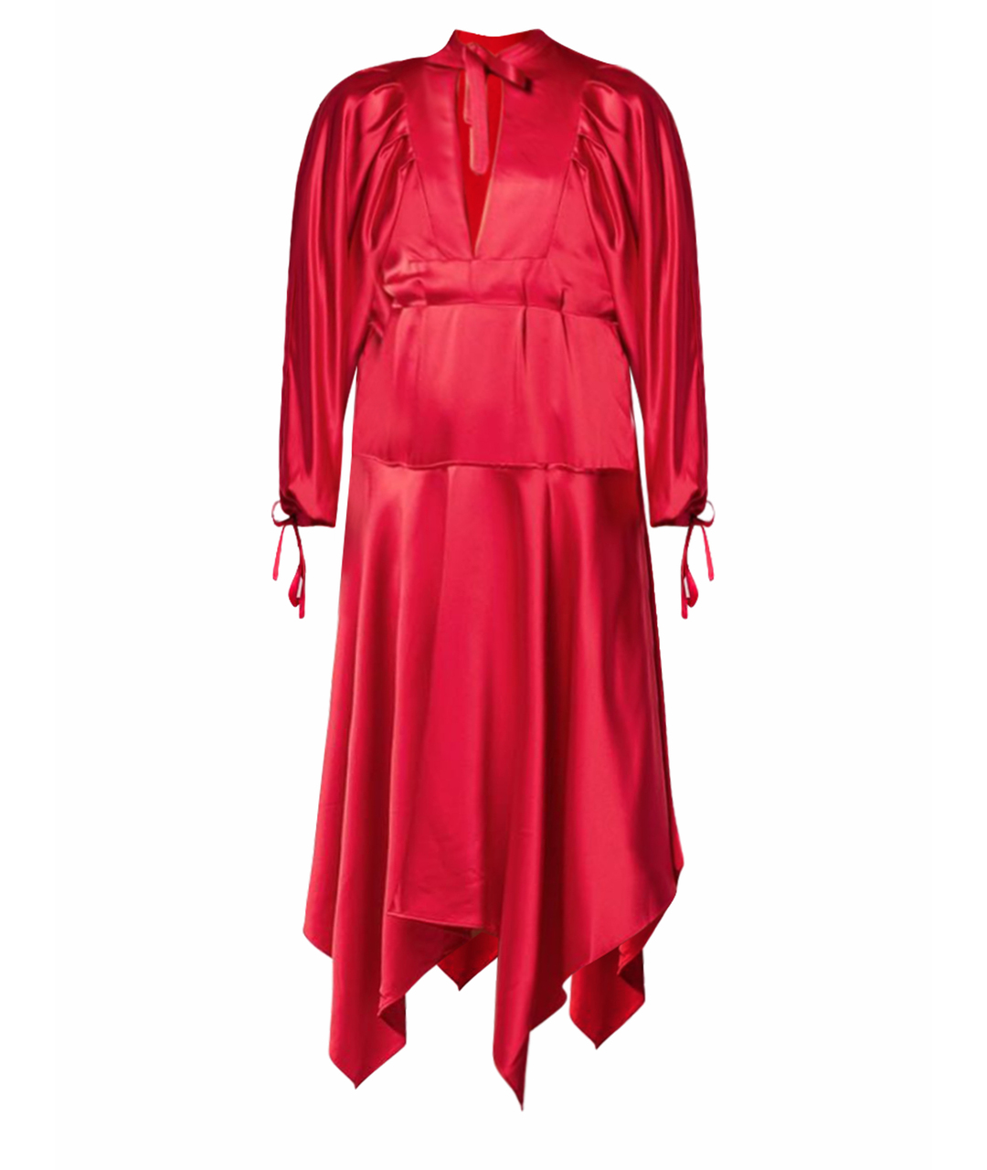 SELF-PORTRAIT Красное атласное платье, фото 1
