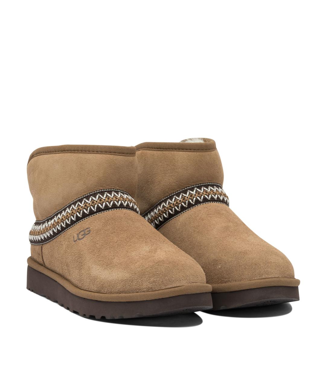 UGG AUSTRALIA Бежевые нубуковые ботинки, фото 2