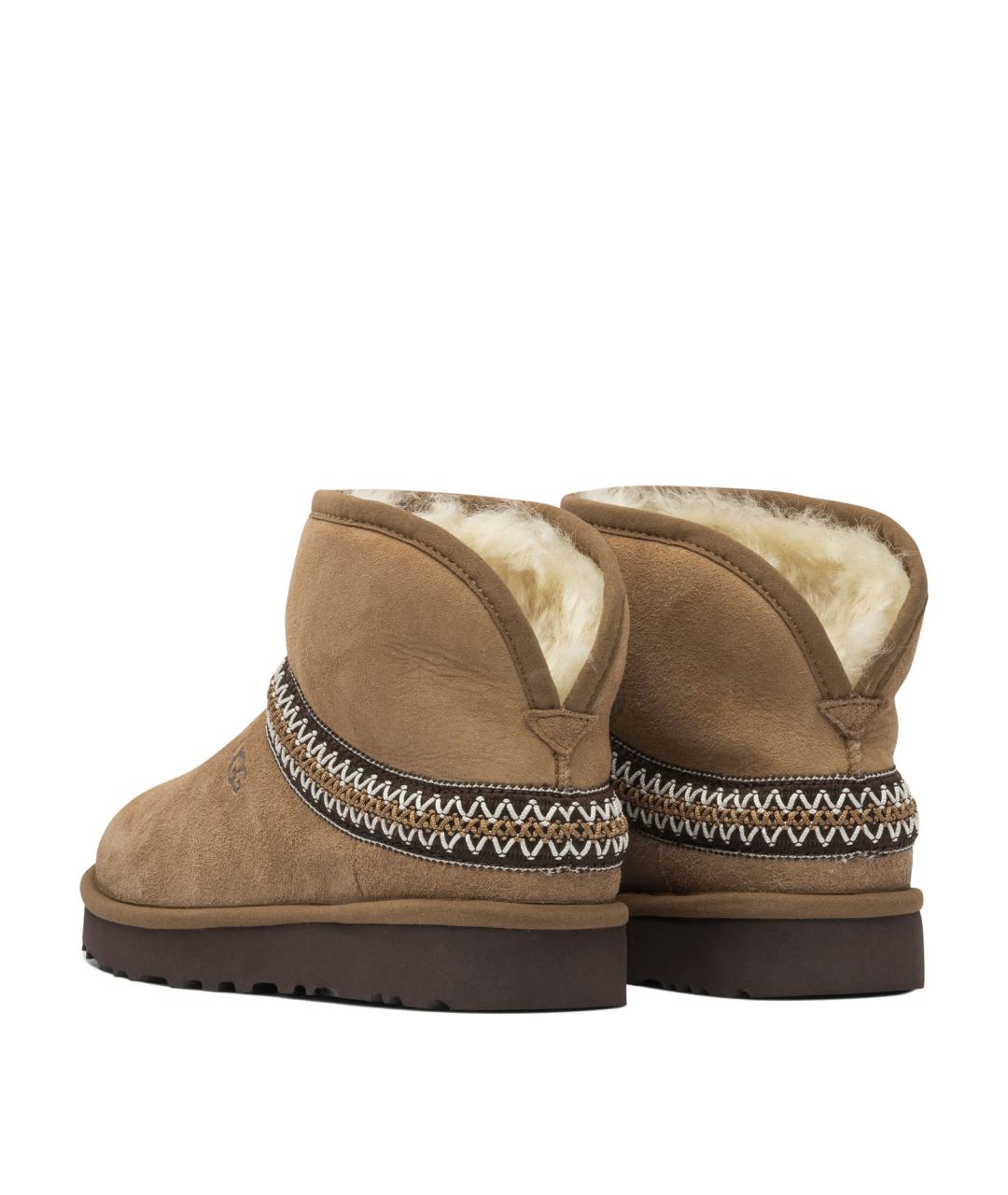UGG AUSTRALIA Бежевые нубуковые ботинки, фото 4
