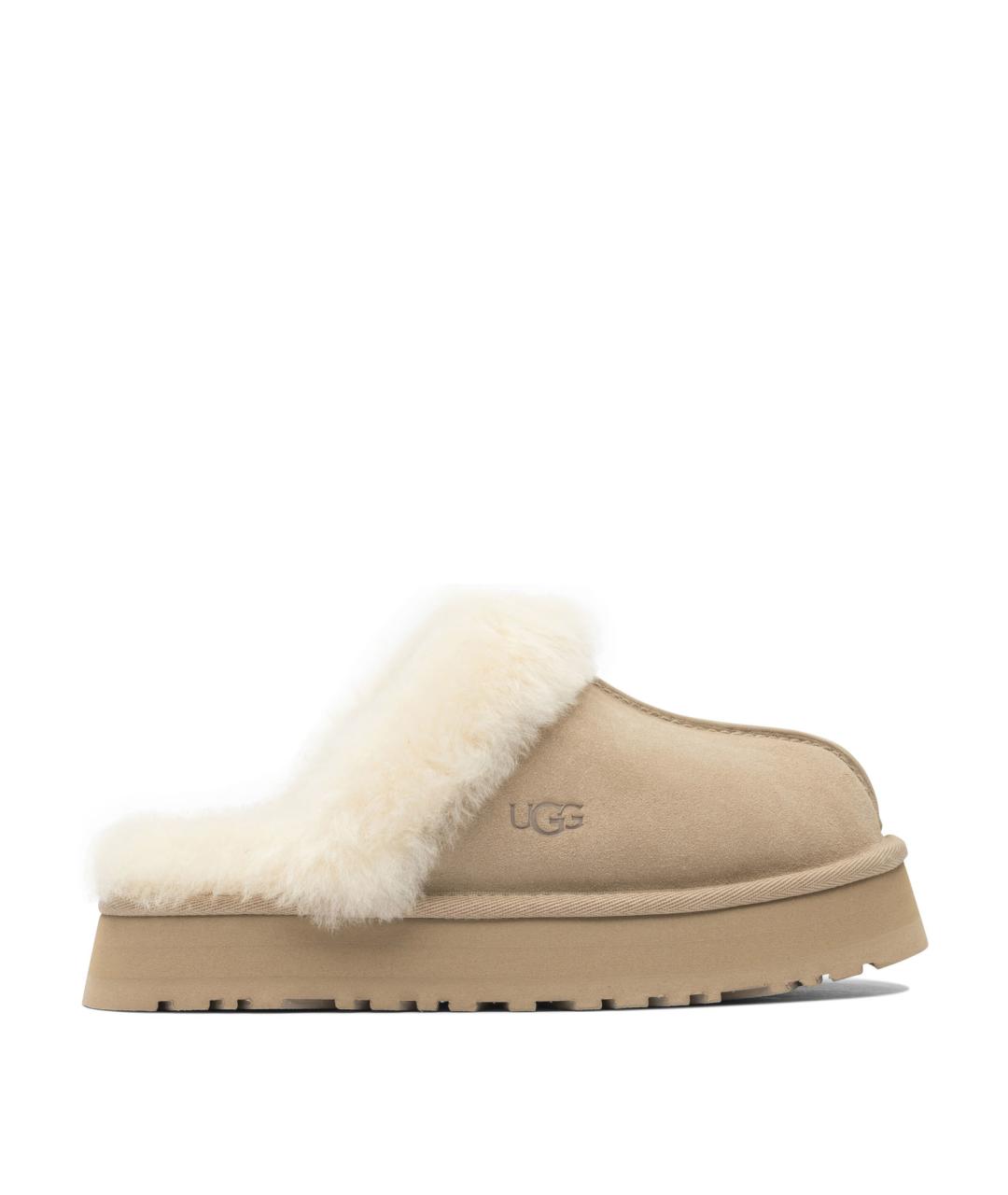UGG AUSTRALIA Бежевые нубуковые сабо, фото 1