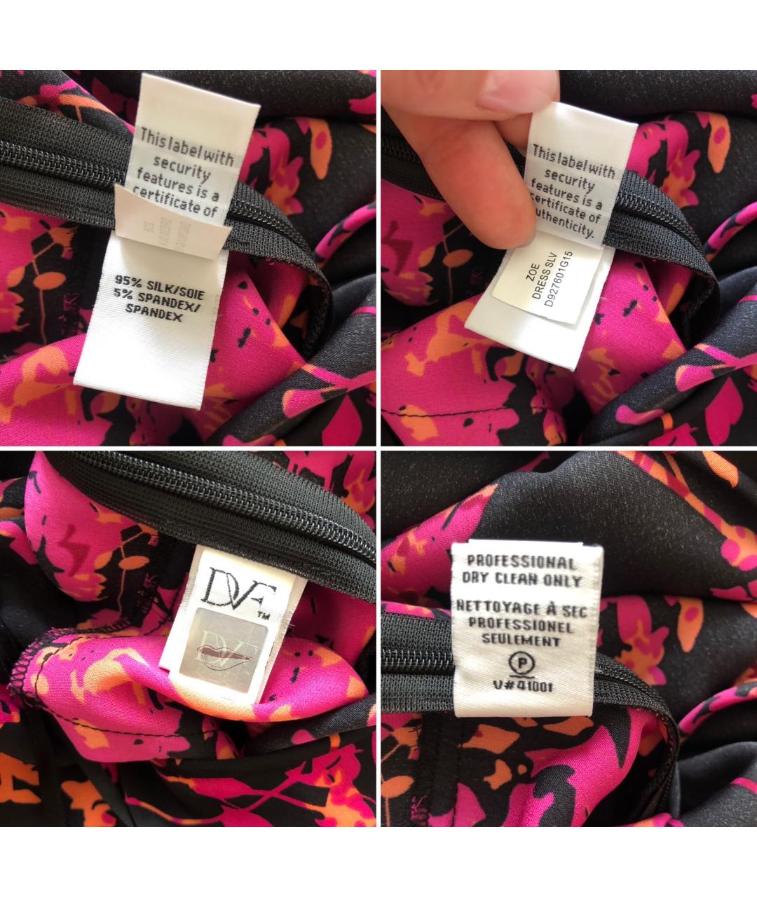 DIANE VON FURSTENBERG Фуксия шелковое повседневное платье, фото 8