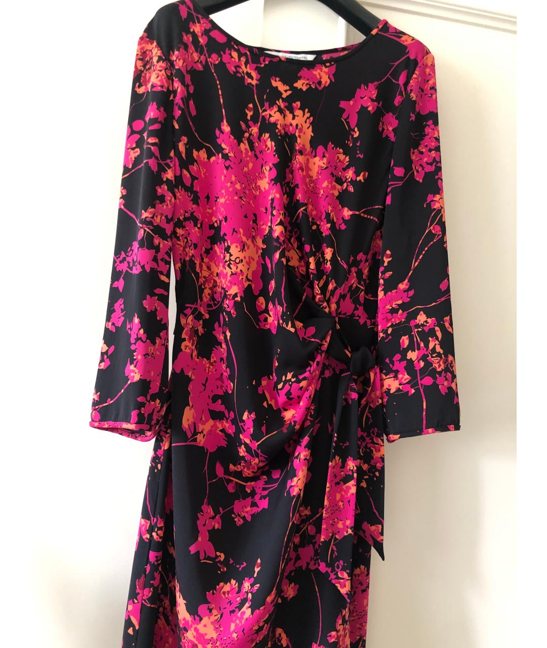 DIANE VON FURSTENBERG Фуксия шелковое повседневное платье, фото 5