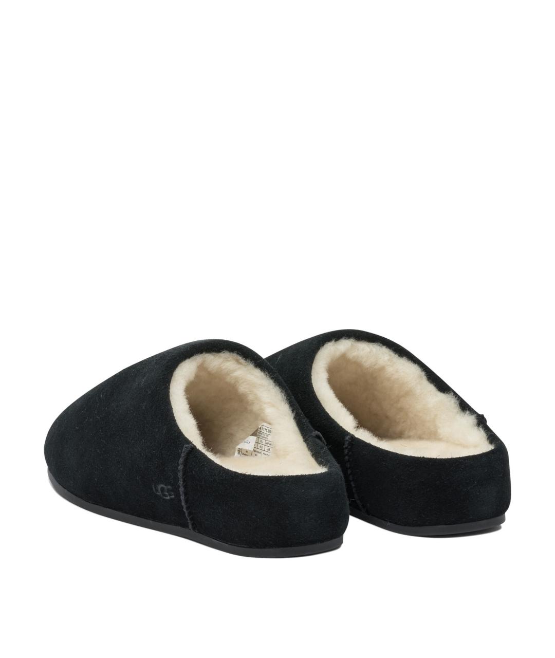 UGG AUSTRALIA Черные нубуковые сабо, фото 4