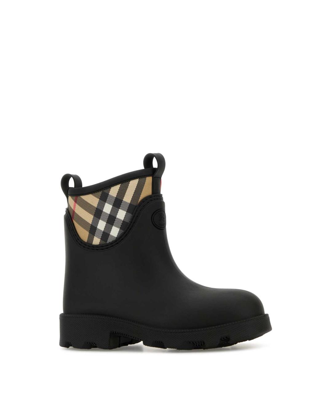 BURBERRY Черные резиновые ботинки, фото 2