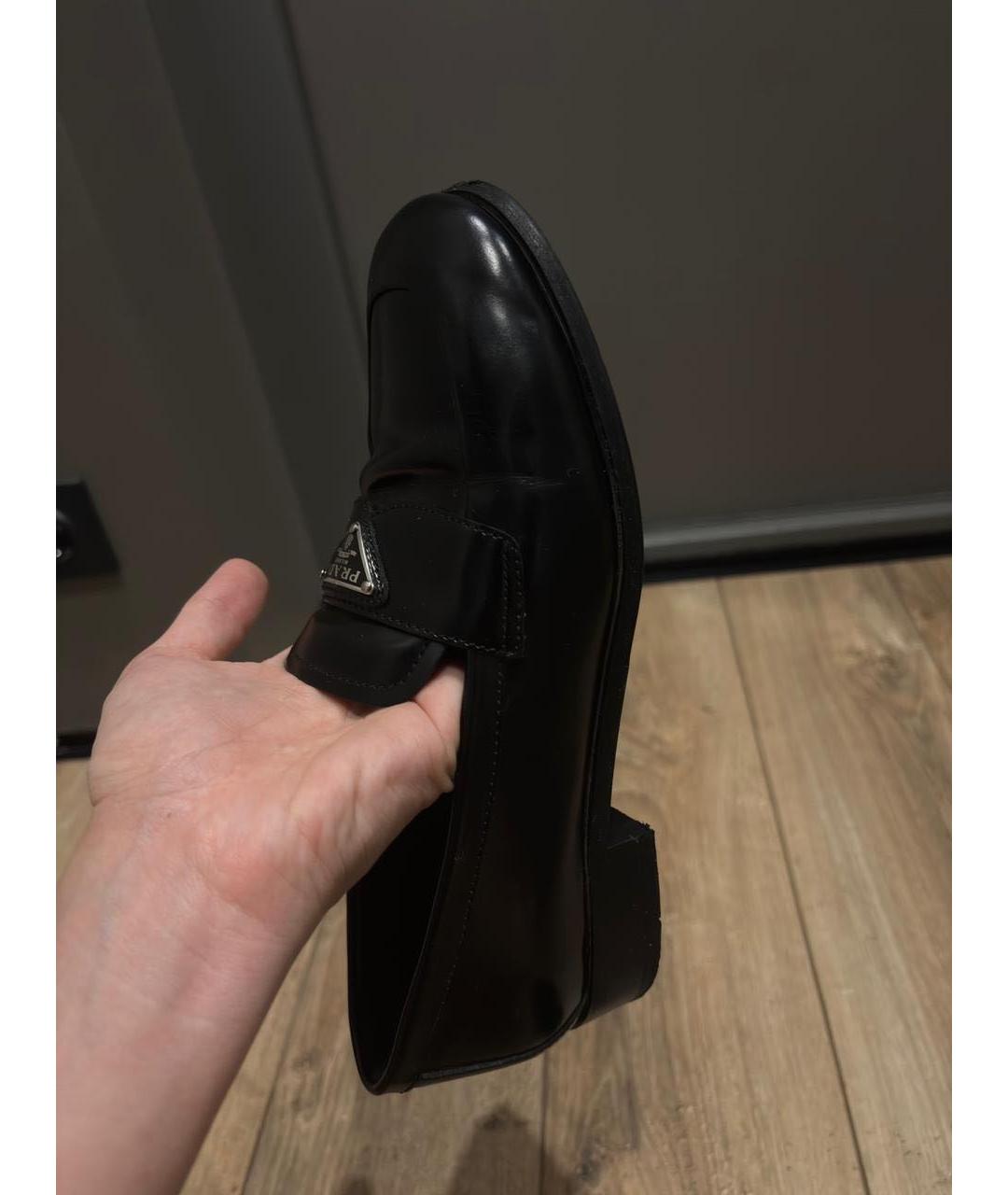 PRADA Черные кожаные лоферы, фото 4