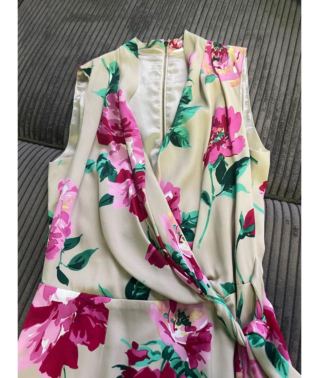 DOLCE&GABBANA Мульти шелковое повседневное платье, фото 4
