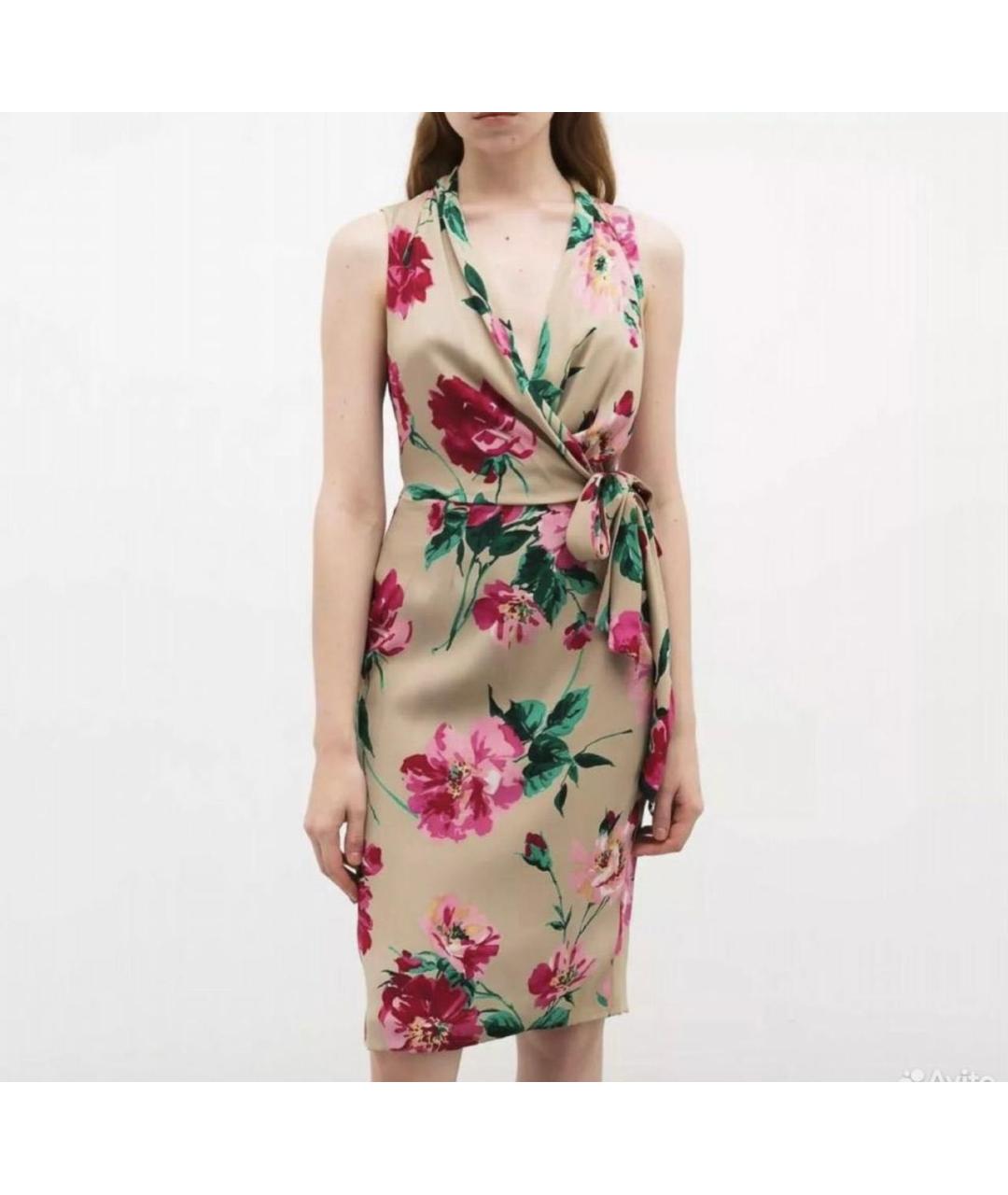 DOLCE&GABBANA Мульти шелковое повседневное платье, фото 8