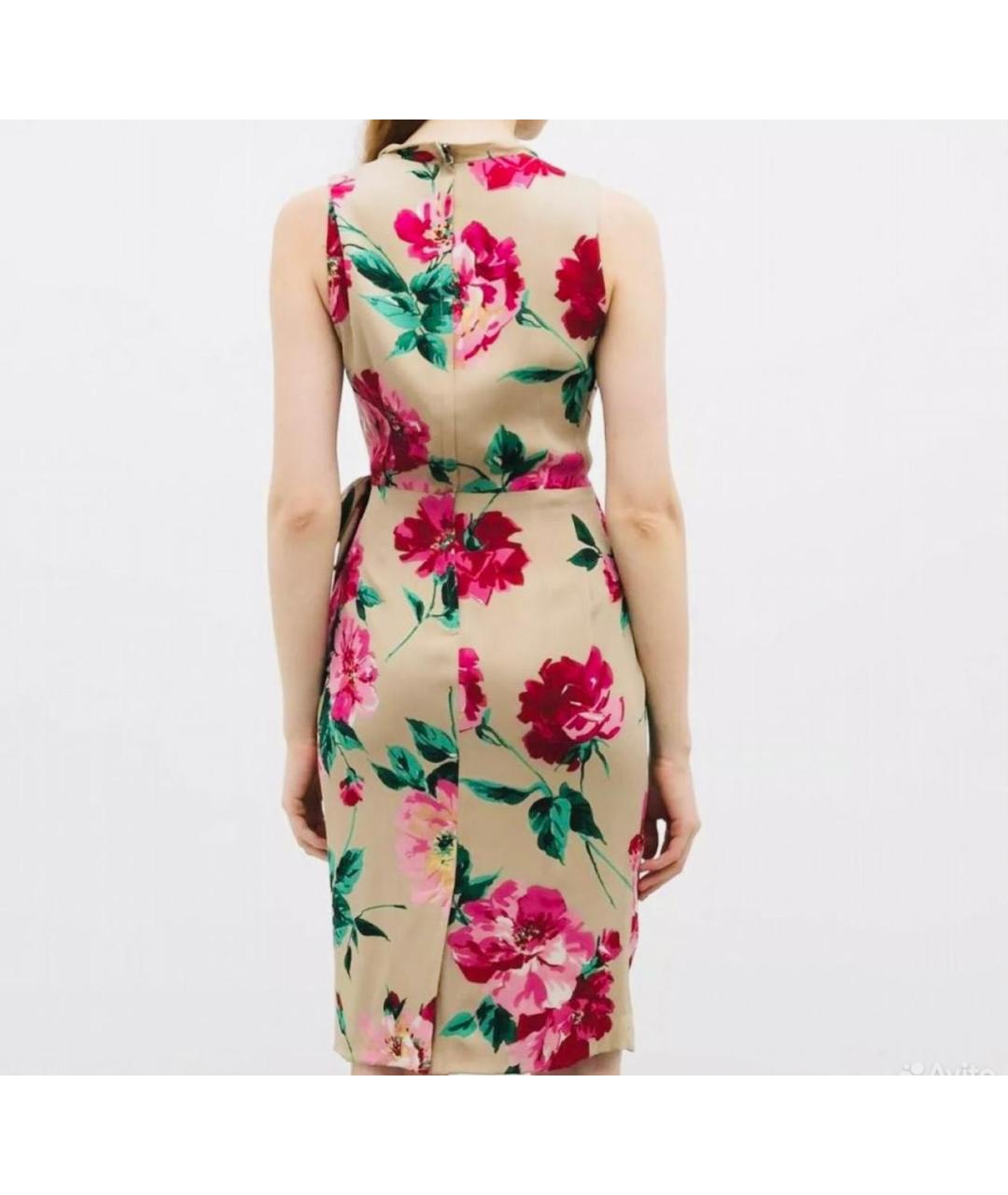 DOLCE&GABBANA Мульти шелковое повседневное платье, фото 6
