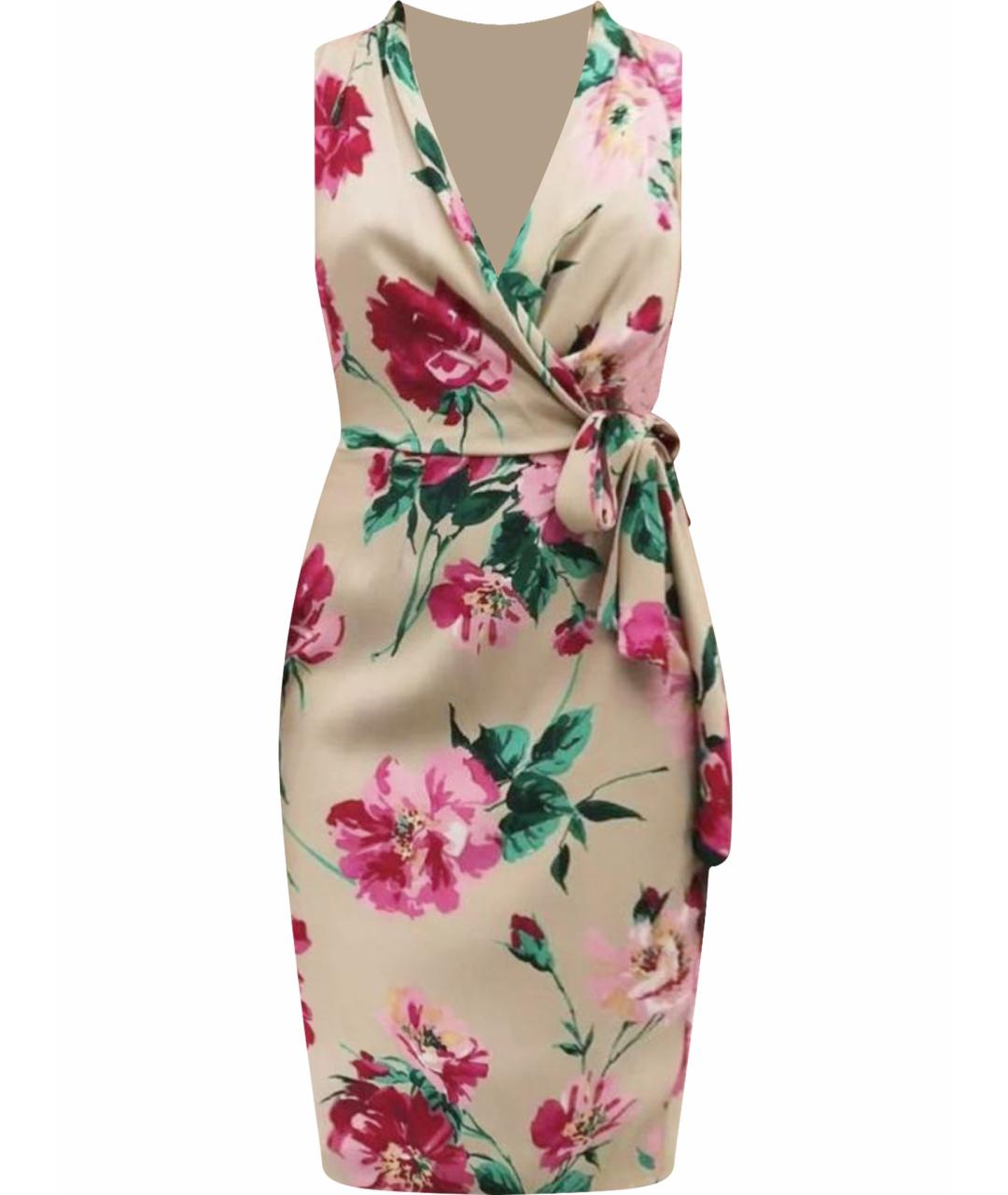 DOLCE&GABBANA Мульти шелковое повседневное платье, фото 1