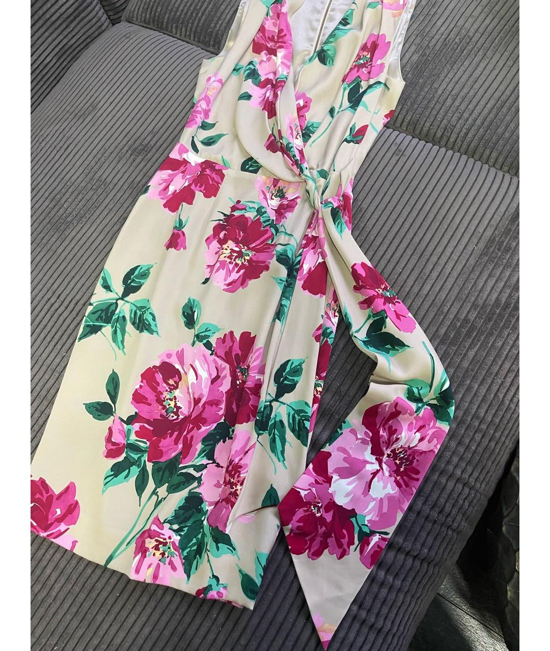 DOLCE&GABBANA Мульти шелковое повседневное платье, фото 3
