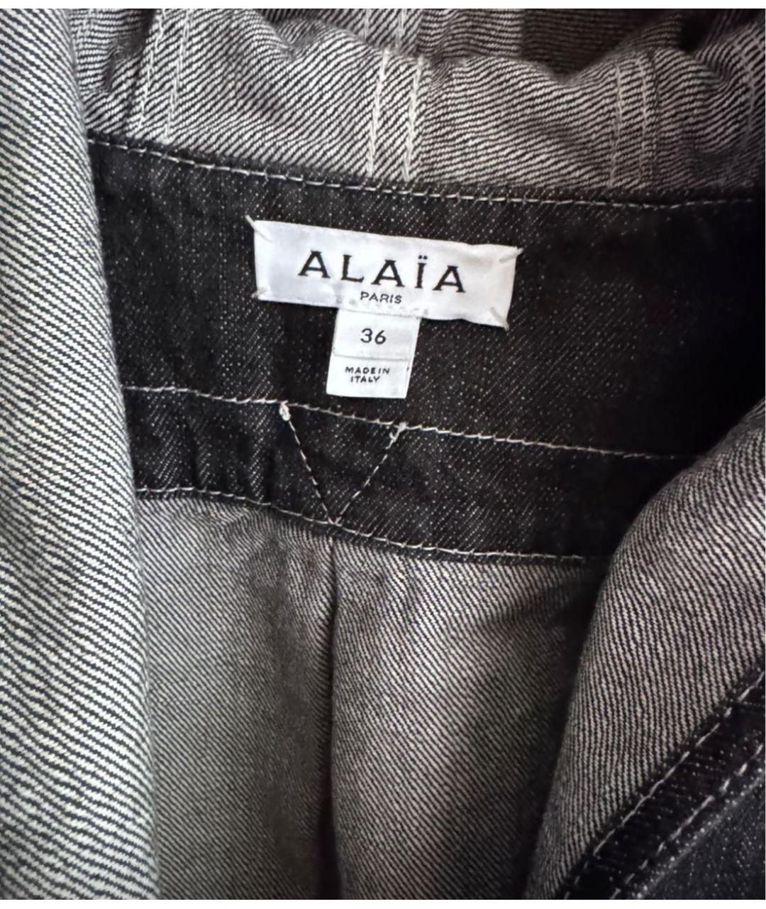 ALAIA Темно-синее деним боди, фото 3