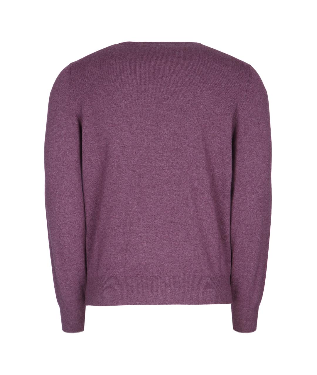 BRUNELLO CUCINELLI Фиолетовый кашемировый джемпер / свитер, фото 2