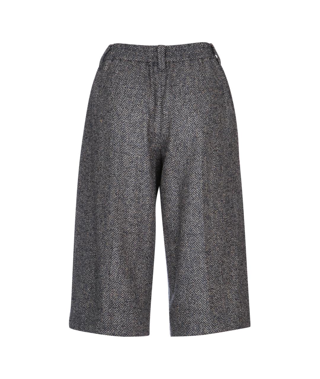 BRUNELLO CUCINELLI Антрацитовые шерстяные шорты, фото 2