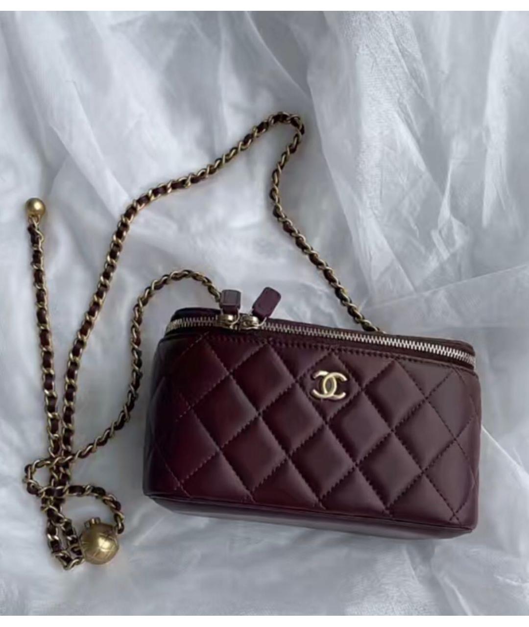 CHANEL Коричневая кожаная сумка через плечо, фото 5