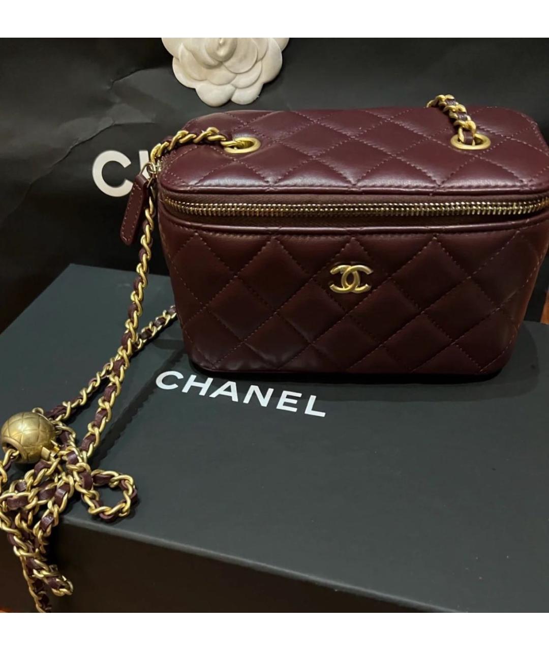 CHANEL Коричневая кожаная сумка через плечо, фото 2