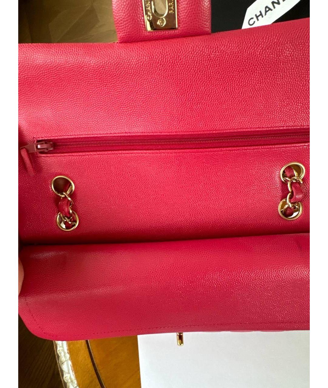 CHANEL Розовая кожаная сумка через плечо, фото 4