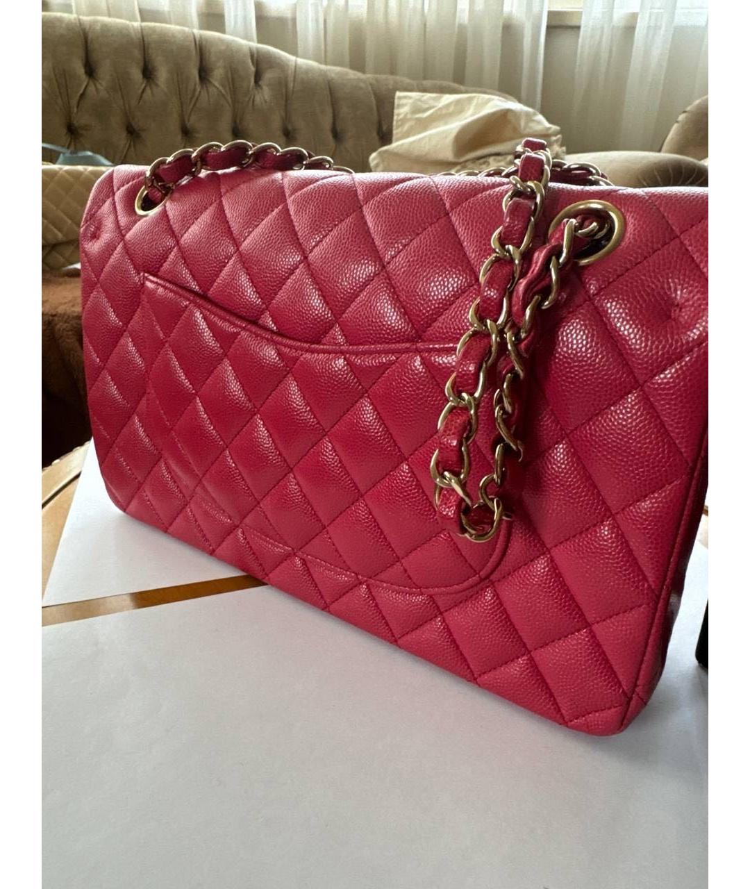CHANEL Розовая кожаная сумка через плечо, фото 6