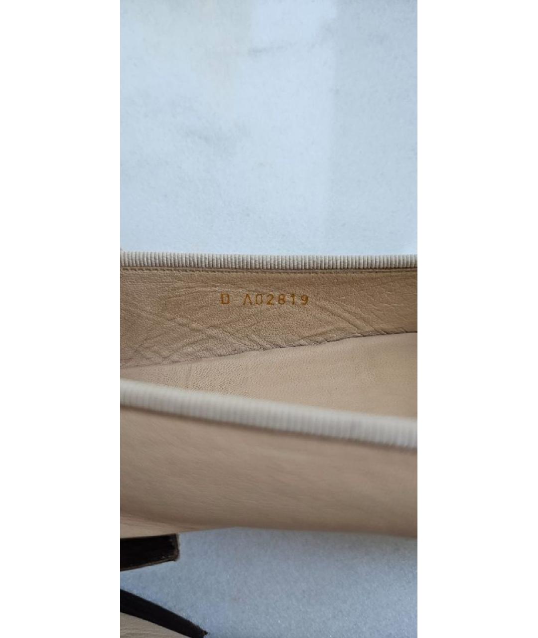 CHANEL Бежевые кожаные балетки, фото 7