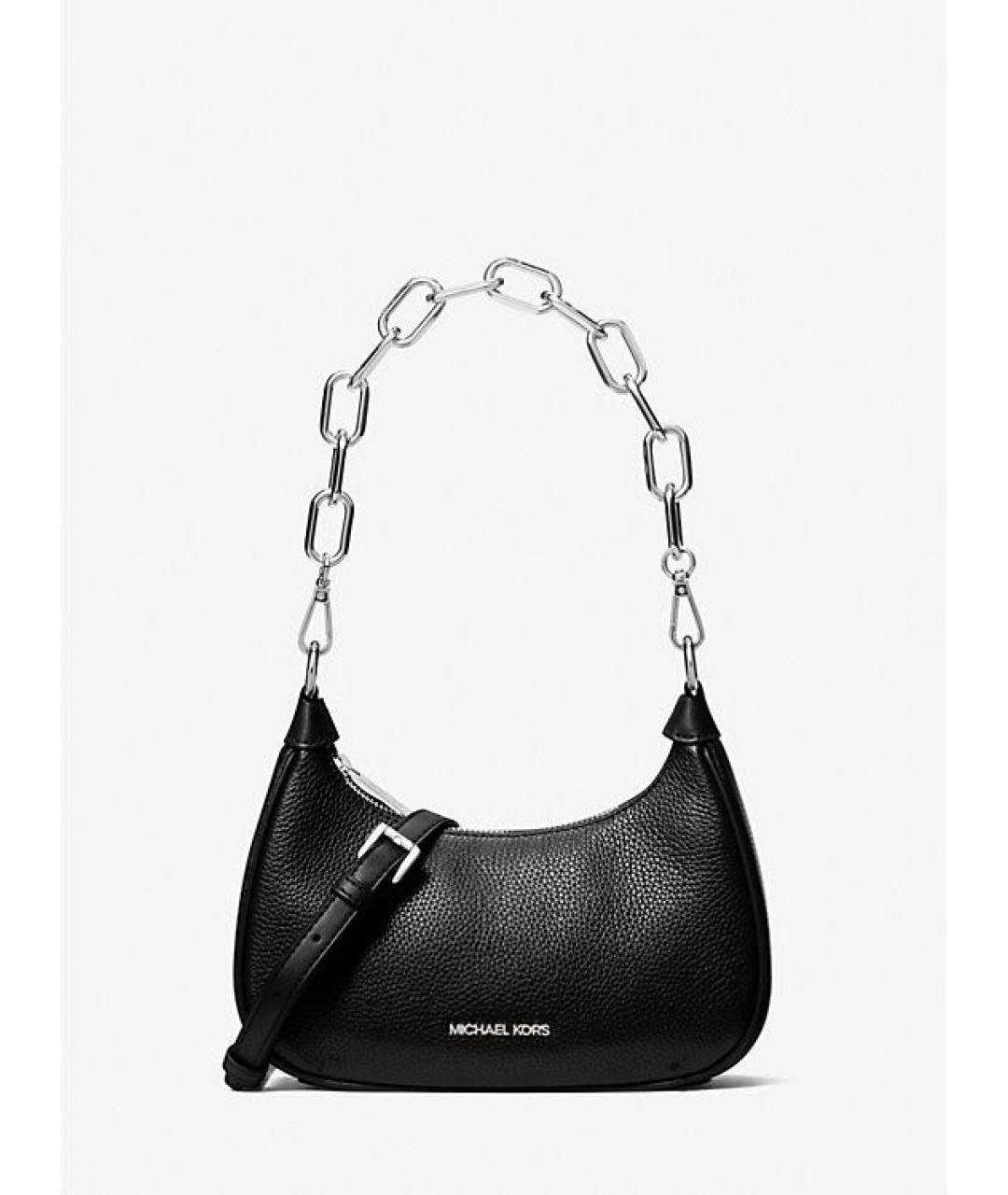 MICHAEL KORS Черная кожаная сумка через плечо, фото 8